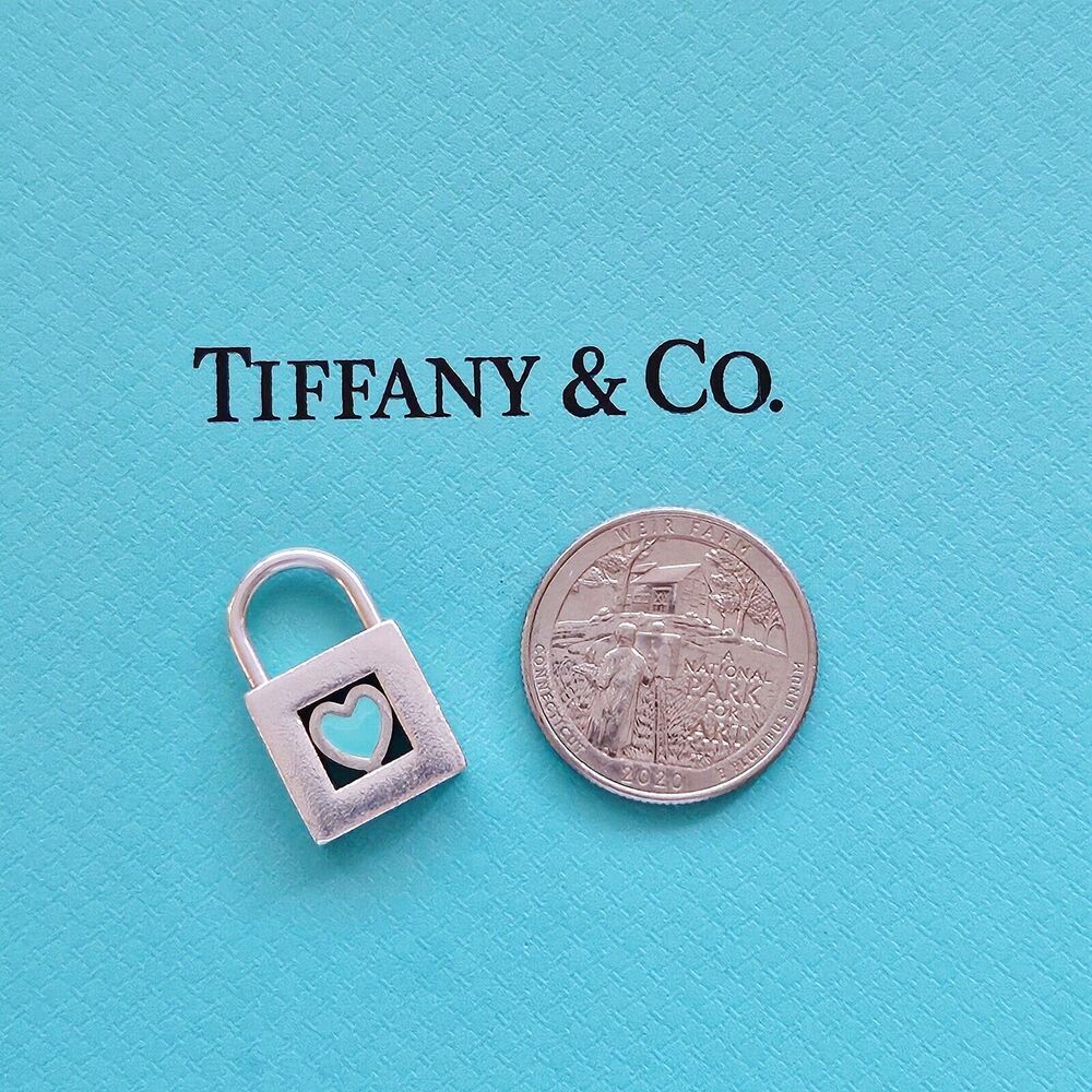 RARE Authentic Tiffany & Co Red Enamel Heart Lock Padlock Openable Charm - Picture 7 of 7